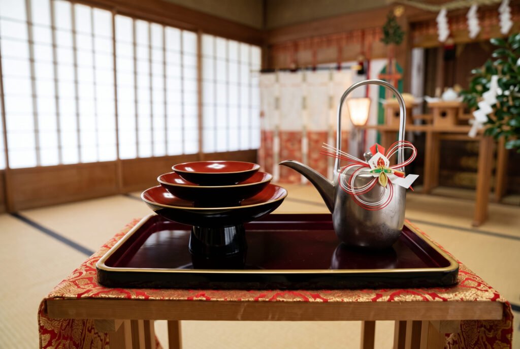 Cups for the Japanese wedding ritual