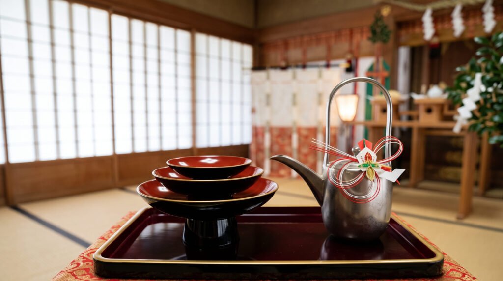 Cups for the Japanese wedding ritual